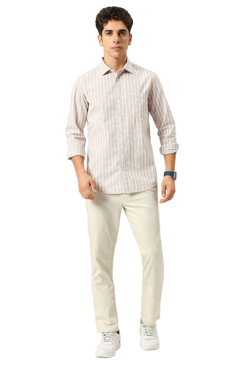 SLIM FIT COTTON STRIPE SHIRT