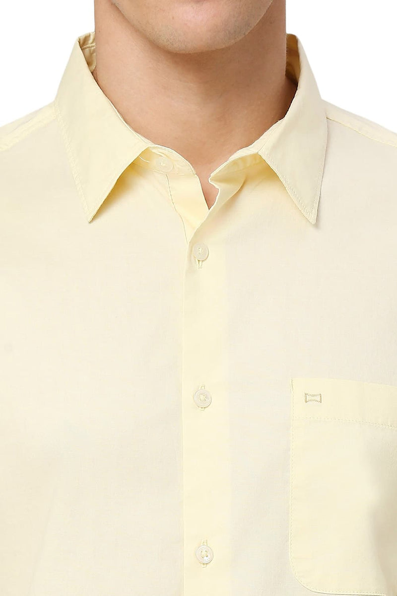 SLIM FIT COTTON OXFORD HALFSLEEVES SHIRT