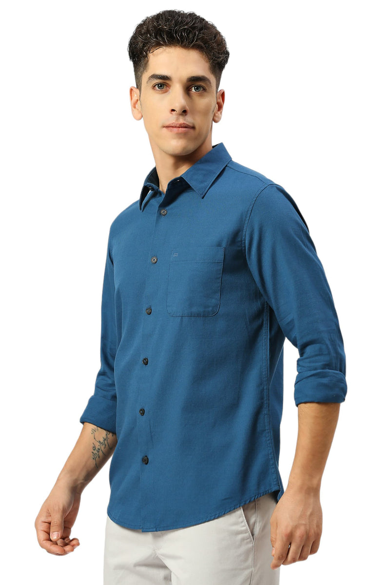 SLIM FIT COTTON BROKEN TWILL SHIRT