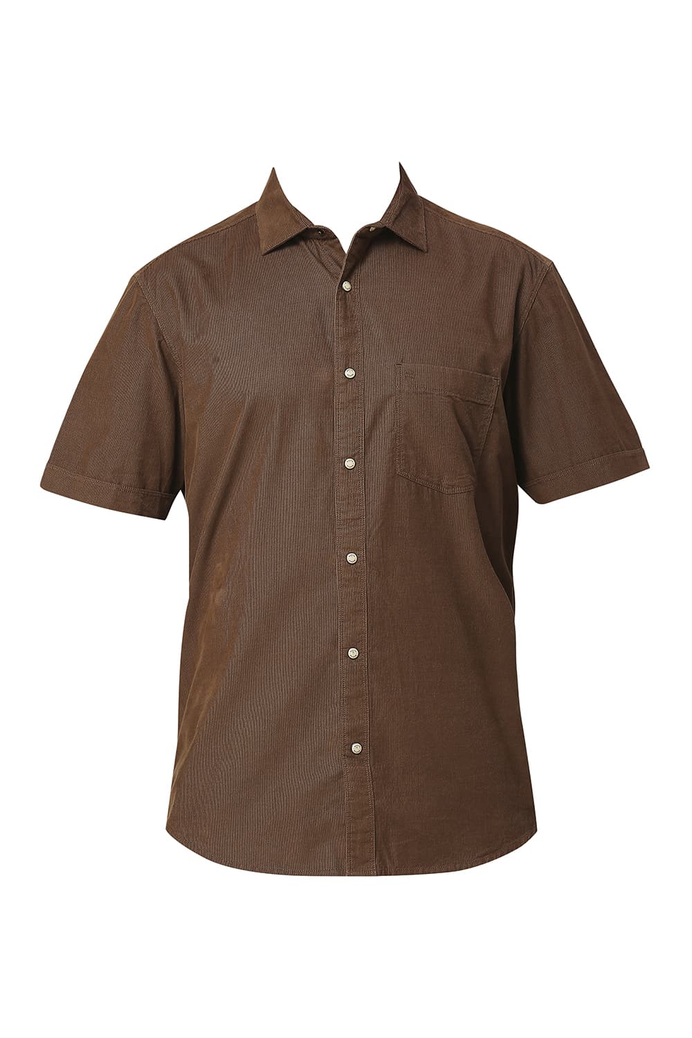 SLIM FIT COTTON CORD HALFSLEEVES SHIRT