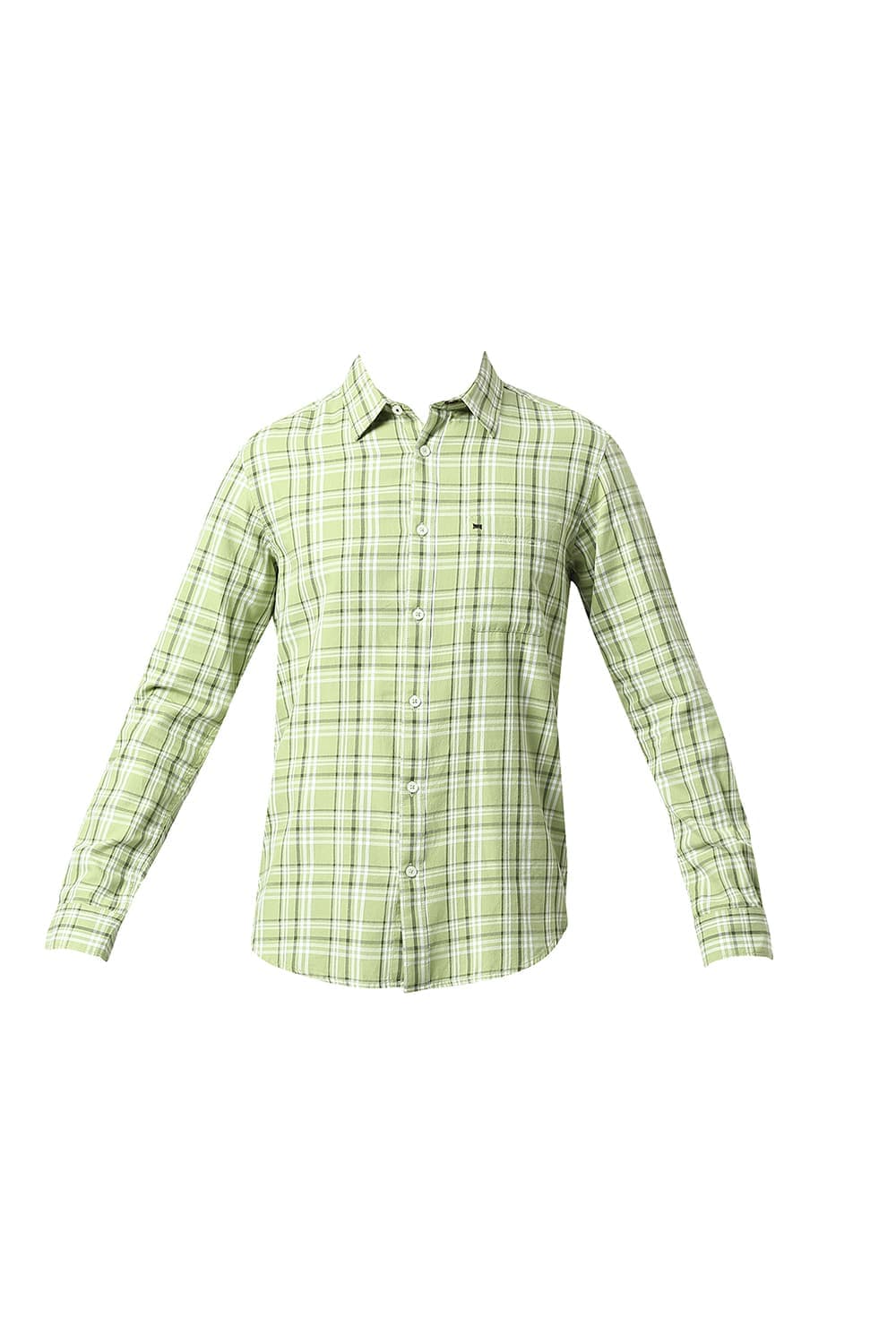 SLIM FIT COTTON TWILL CHECKS SHIRT