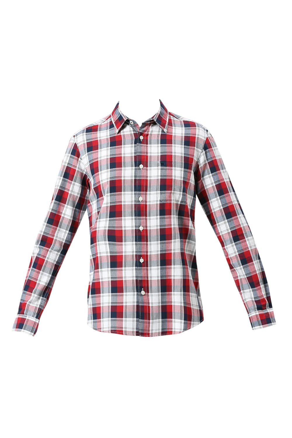 SLIM FIT COTTON TWILL CHECKS SHIRT