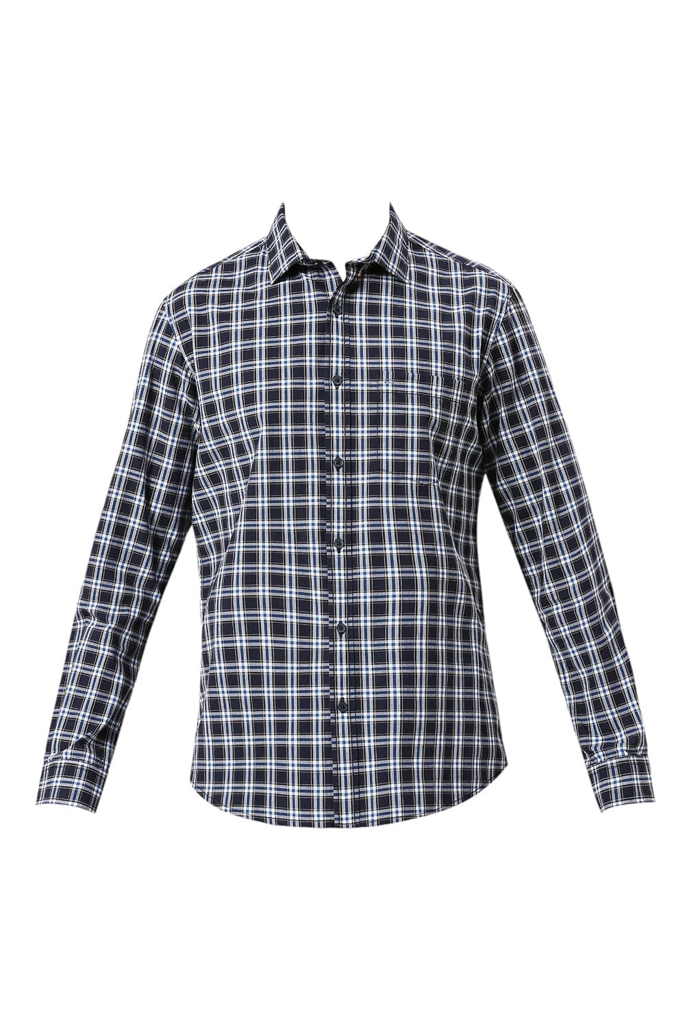 SLIM FIT COTTON CHECKS SHIRT