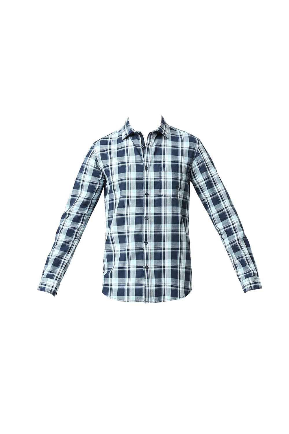 SLIM FIT COTTON TWILL CHECKS SHIRT