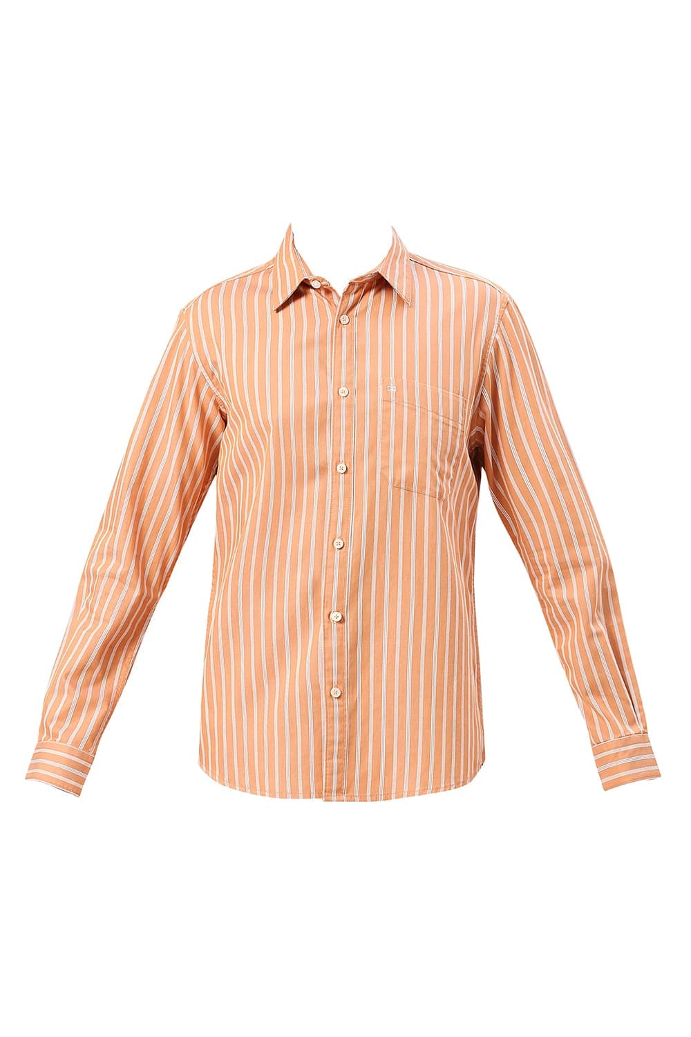 SLIM FIT COTTON TWILL STRIPE SHIRT