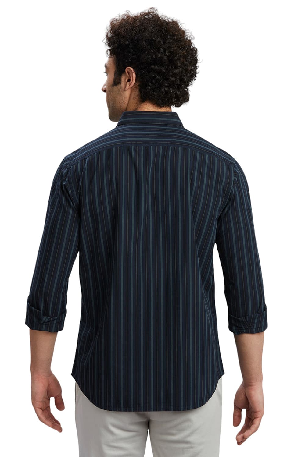 SLIM FIT COTTON STRIPE SHIRT