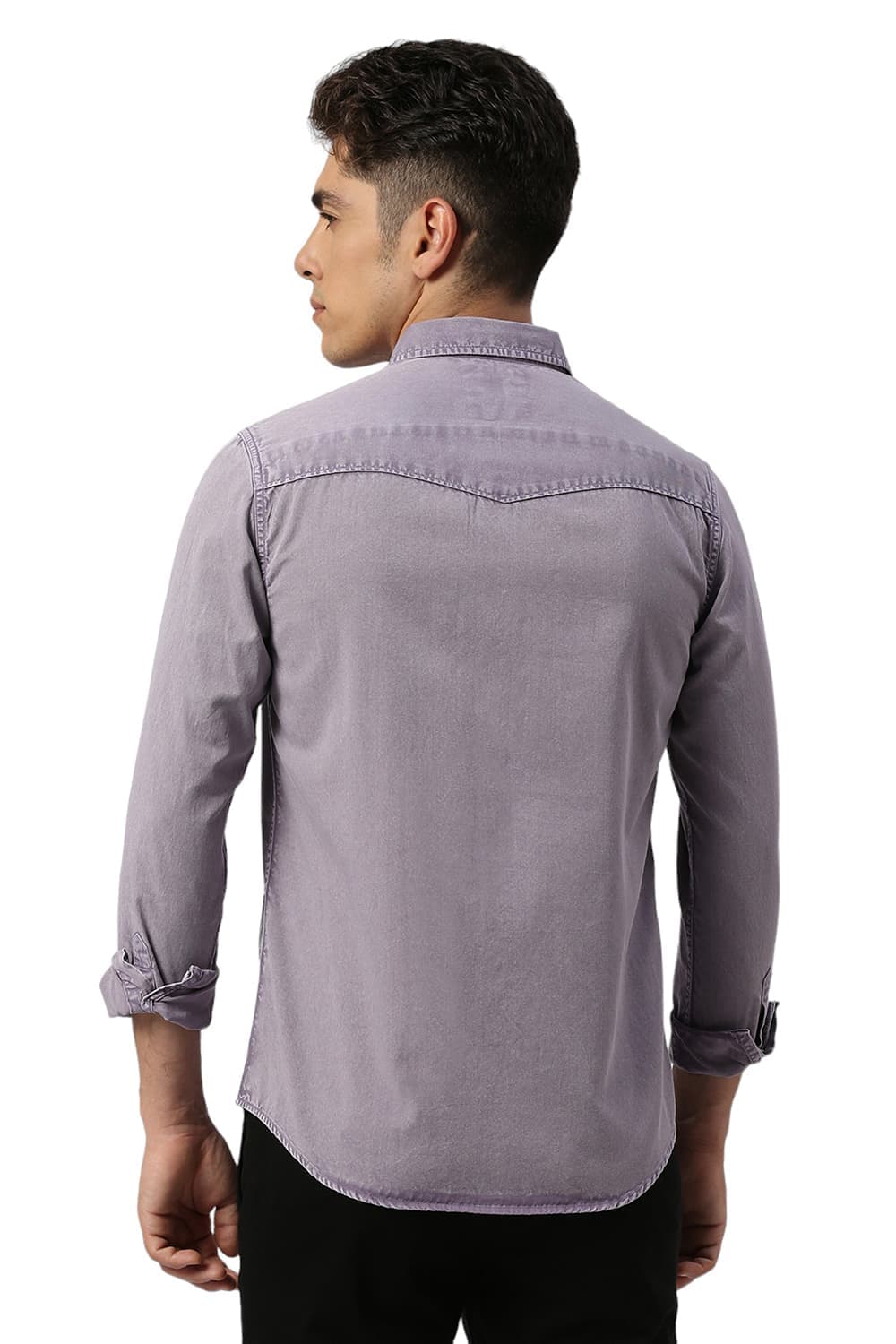 SLIM FIT COTTON TWILL SHIRT