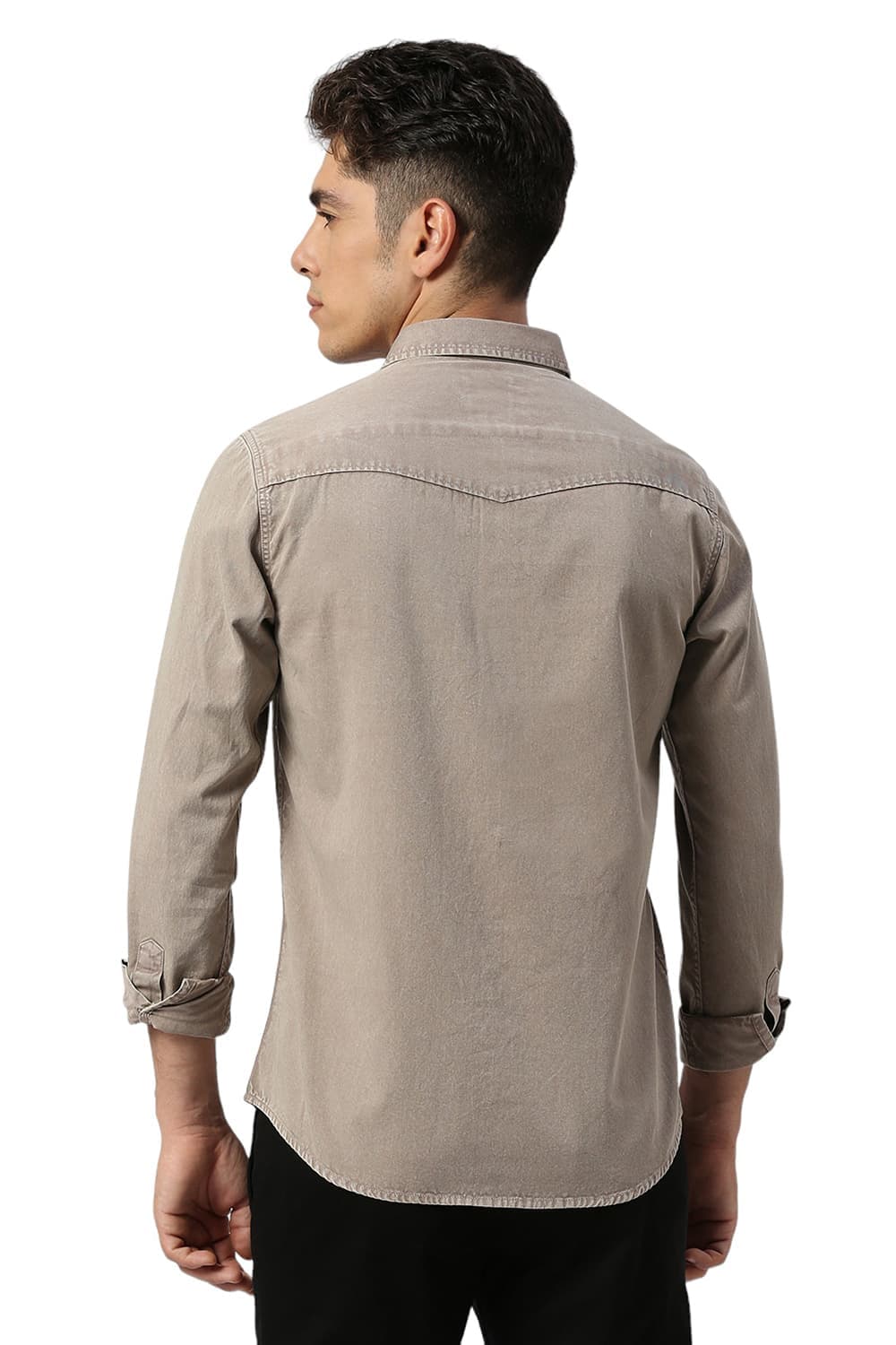 SLIM FIT COTTON TWILL SHIRT