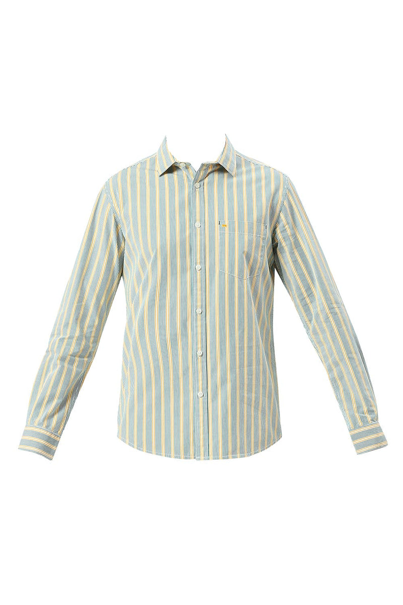 SLIM FIT COTTON STRIPE SHIRT