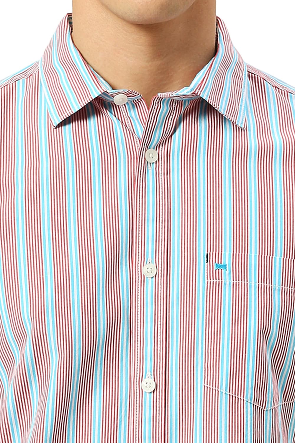 SLIM FIT COTTON STRIPE SHIRT