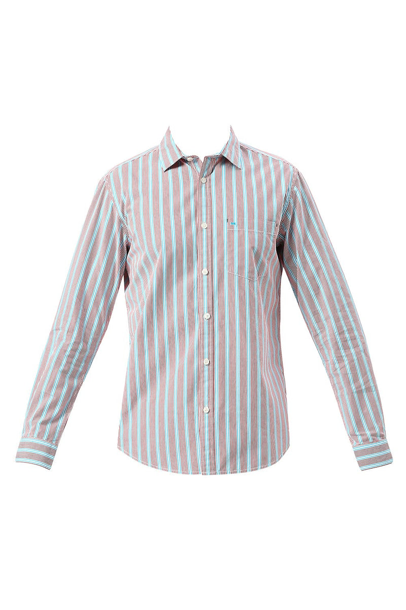 SLIM FIT COTTON STRIPE SHIRT