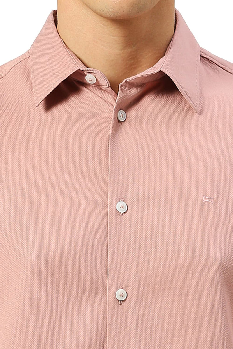 SLIM FIT VISCOSE POLYESTER STRETCH DOBBY SHIRT