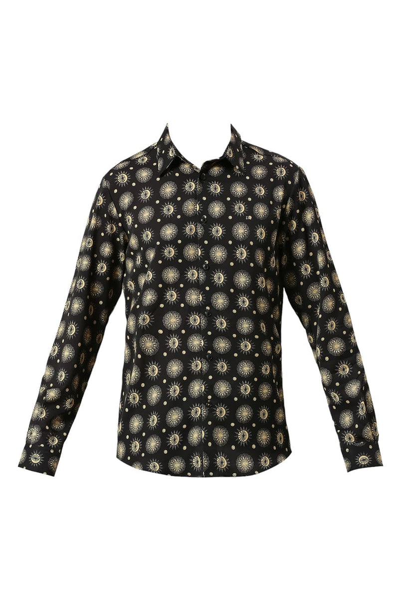 SLIM FIT POLYESTER PRINTED SHIRT