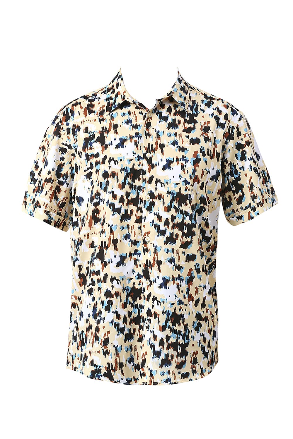 SLIM FIT POLYESTER PRINTED HALFSLEEVES SHIRT