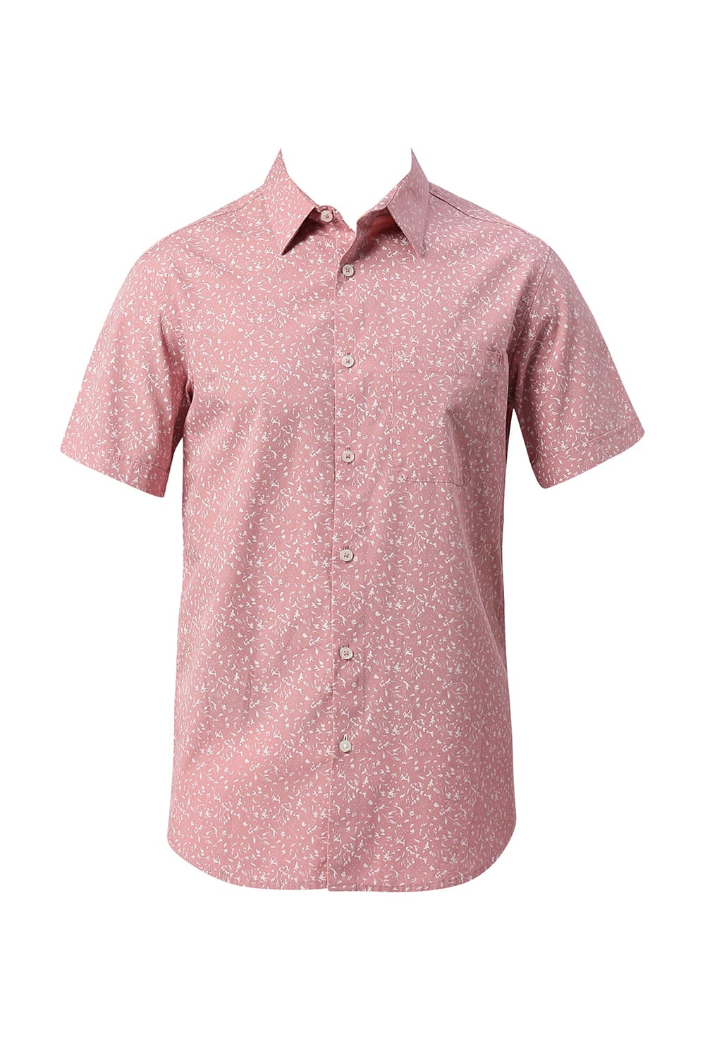 SLIM FIT COTTON PRINTED HALFSLEEVES SHIRT