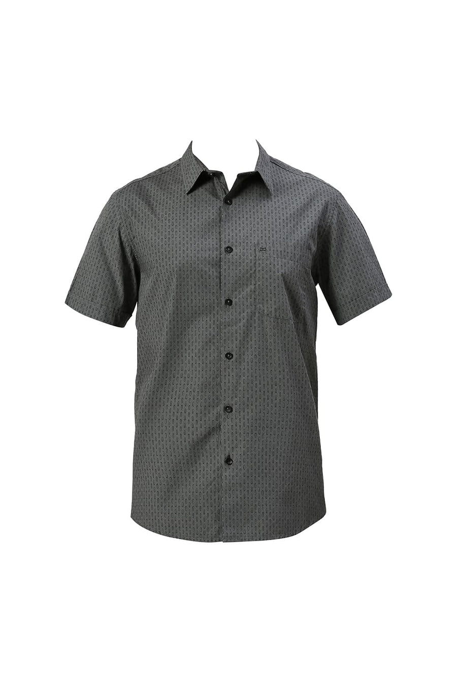 BASICS SLIM FIT GRIFFIN GREY COTTON PRINTED HALFSLEEVES SHIRT