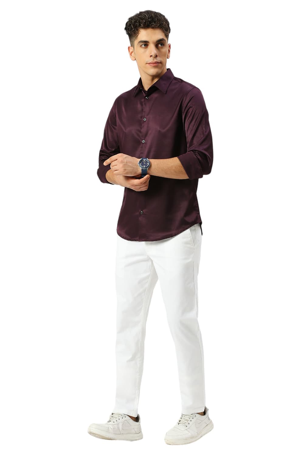 SLIM FIT POLYESTER STRETCH SHIRT