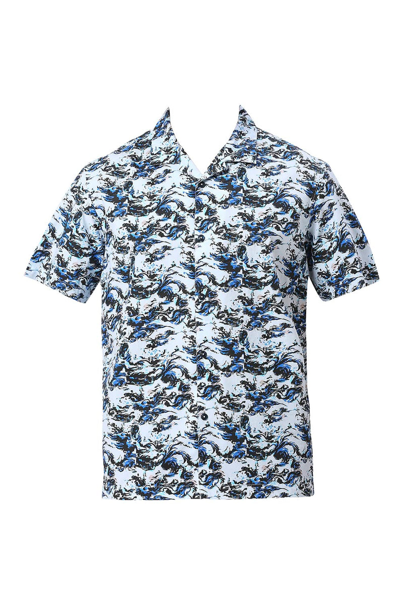 RELAXED FIT COTTON DIGITAL PRINTED HALFSLEEVES SHIRT