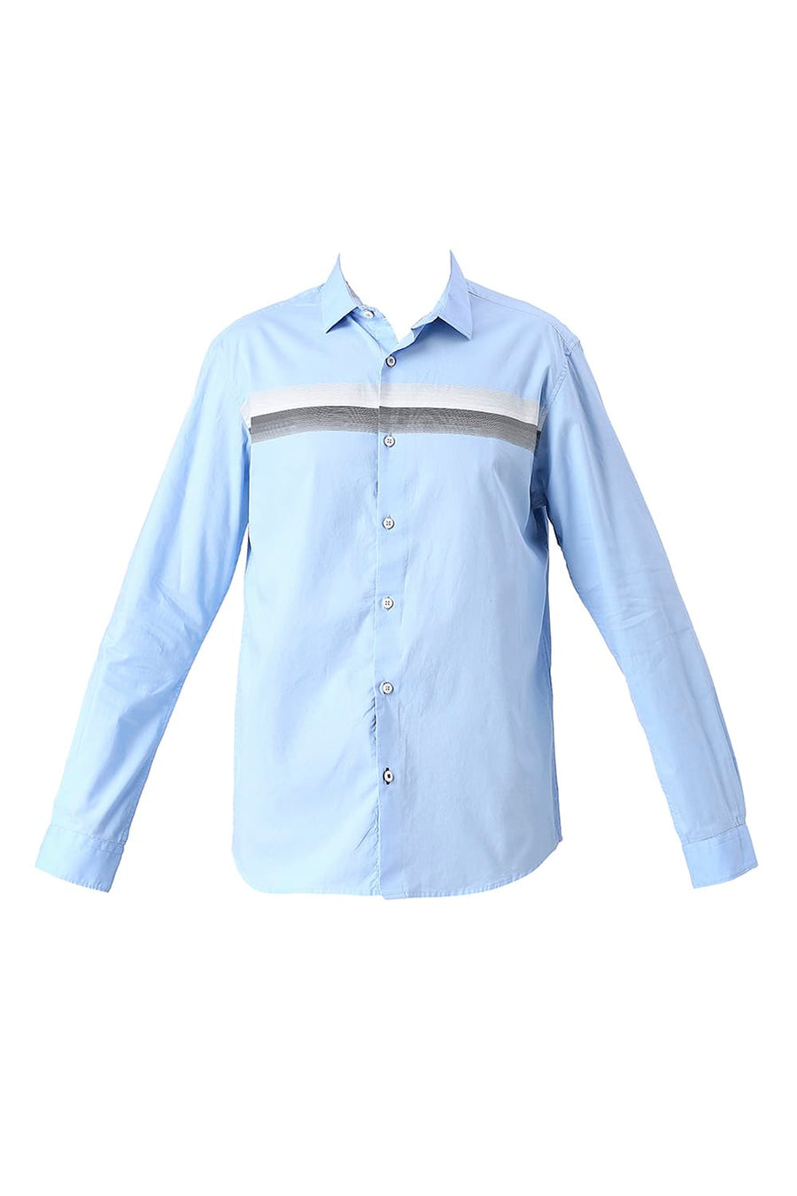 BASICS SLIM FIT SUMMER BLUE COTTON OXFORD SHIRT