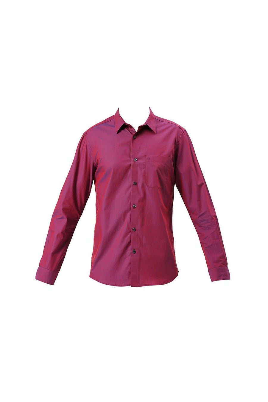 BASICS SLIM FIT PURPLLE CASPIA COTTON CHAMBRAY SHIRT
