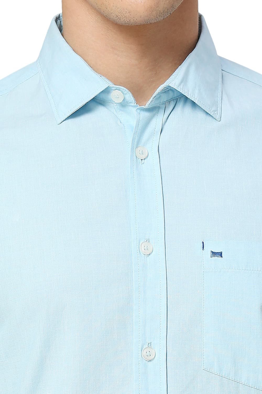 SLIM FIT COTTON FIL-A-FIL HALFSLEEVES SHIRT