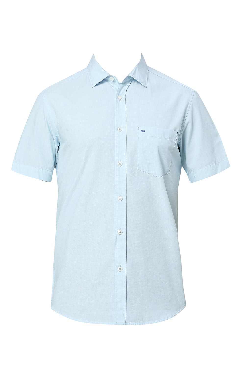 SLIM FIT COTTON FIL-A-FIL HALFSLEEVES SHIRT