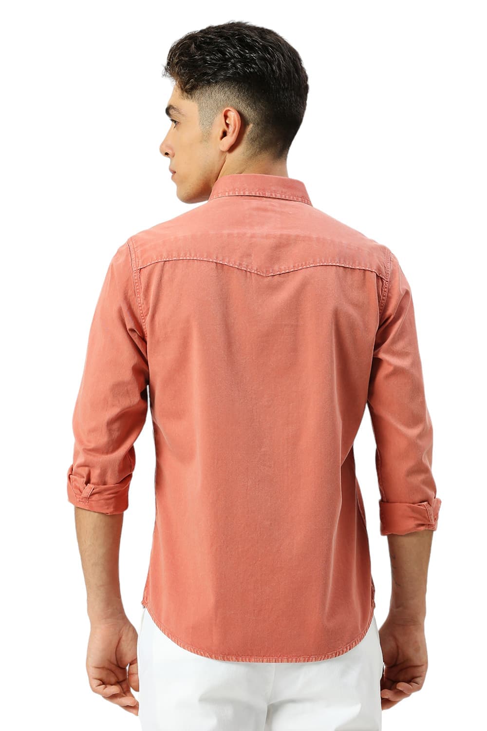 SLIM FIT COTTON TWILL SHIRT