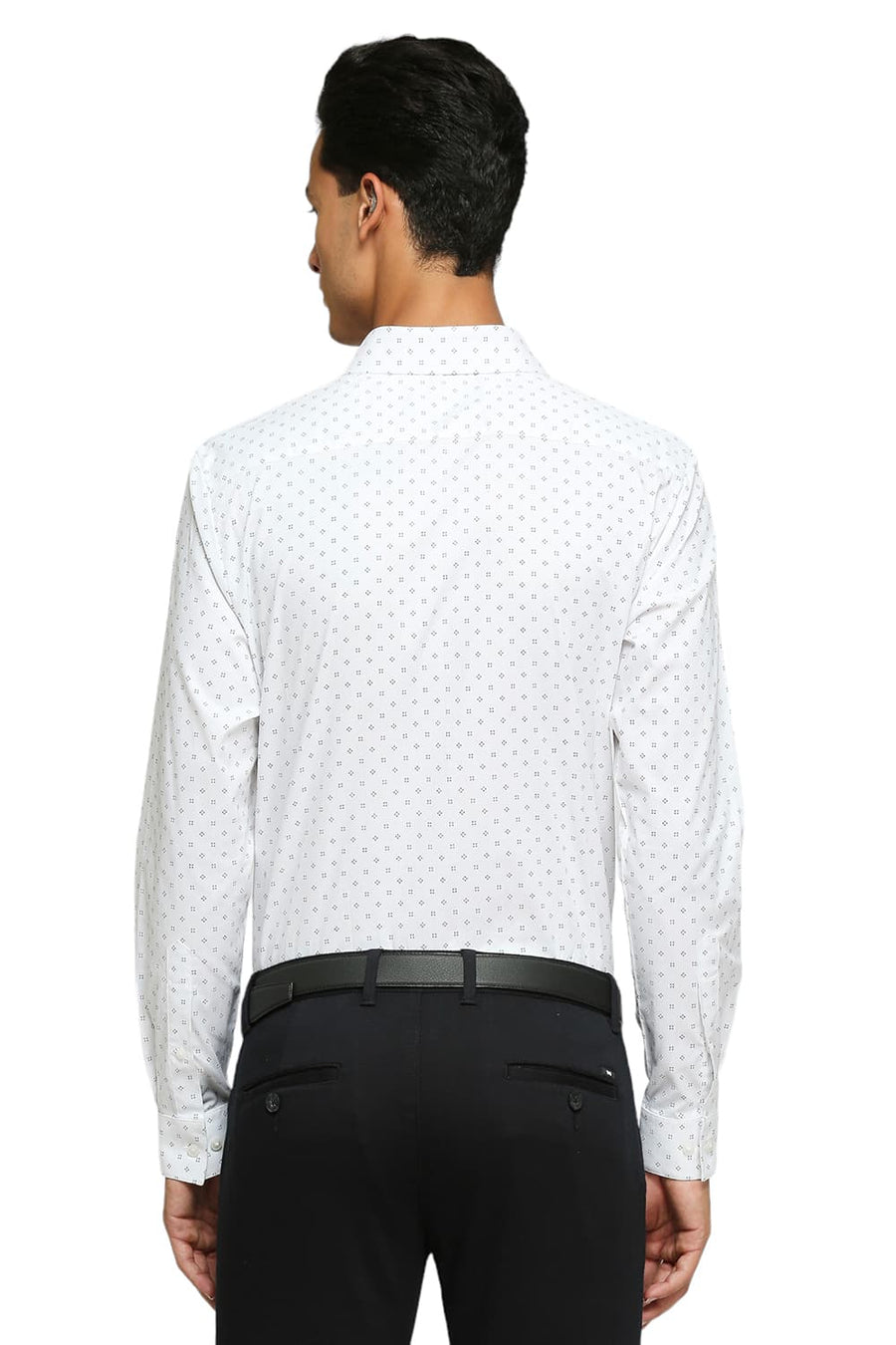 BASICS SLIM FIT BRIGHT WHITE COTTON OXFORD SHIRTS