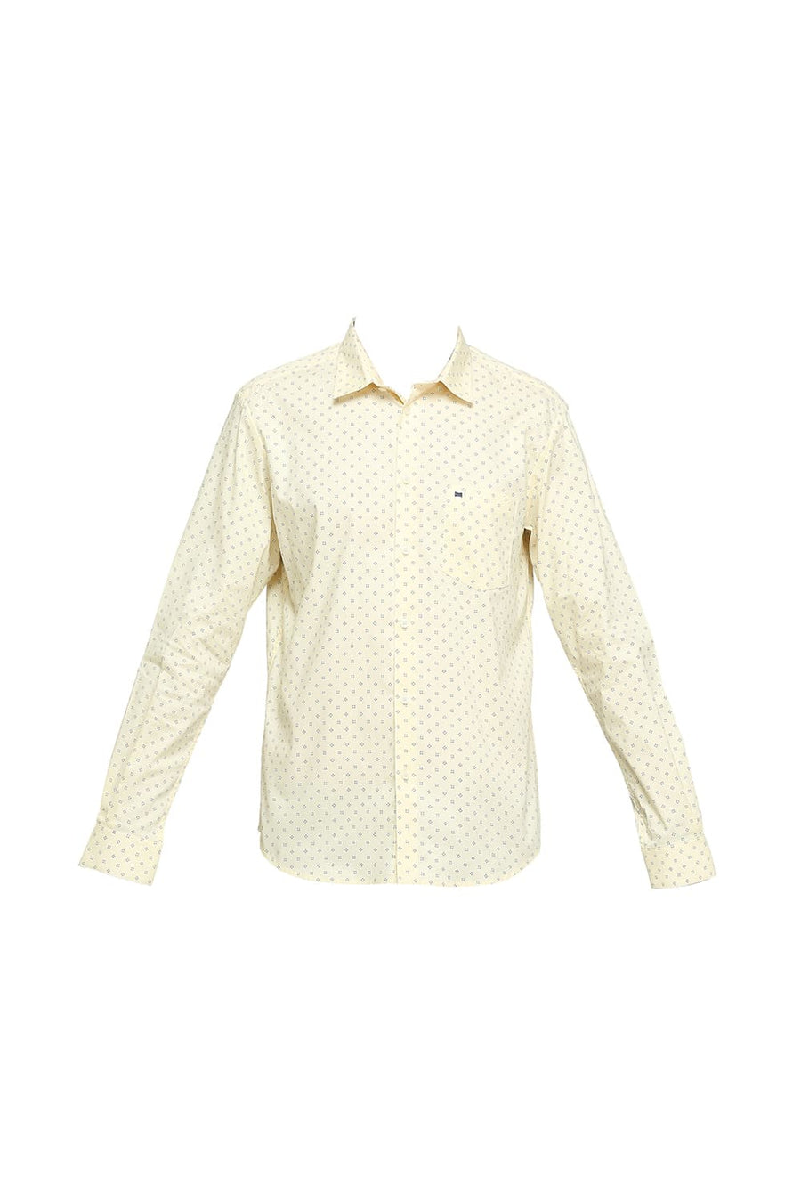 BASICS SLIM FIT SUNLIGHT YELLOW COTTON OXFORD SHIRTS