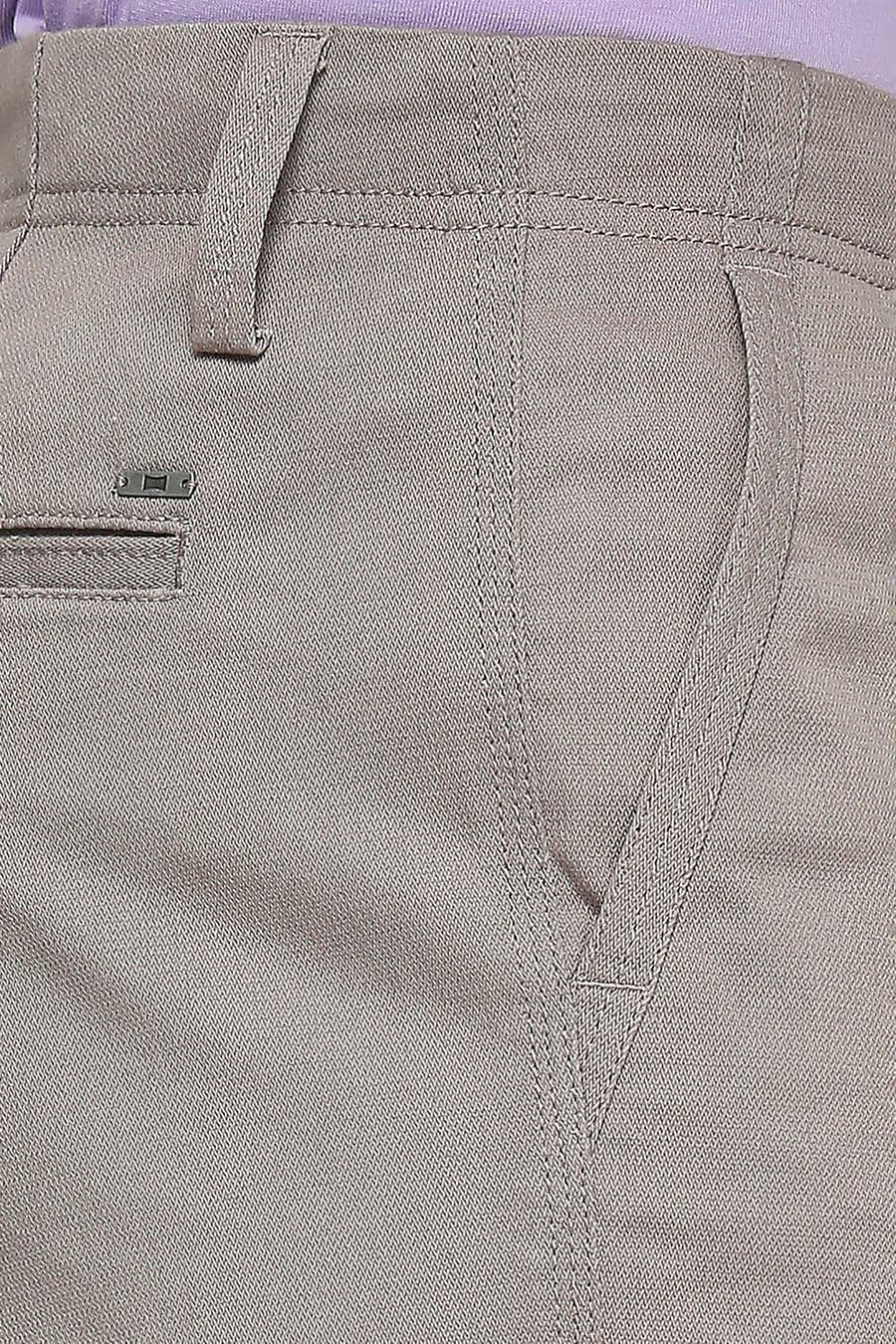BASICS COMFORT FIT VOLCANIC GREY COTTON STRETCH DOBBY WOVEN SHORTS