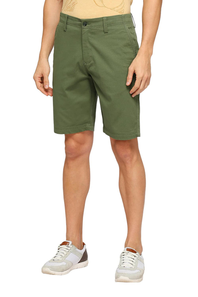 BASICS COMFORT FIT COTTON STRETCH DOBBY WOVEN SHORTS