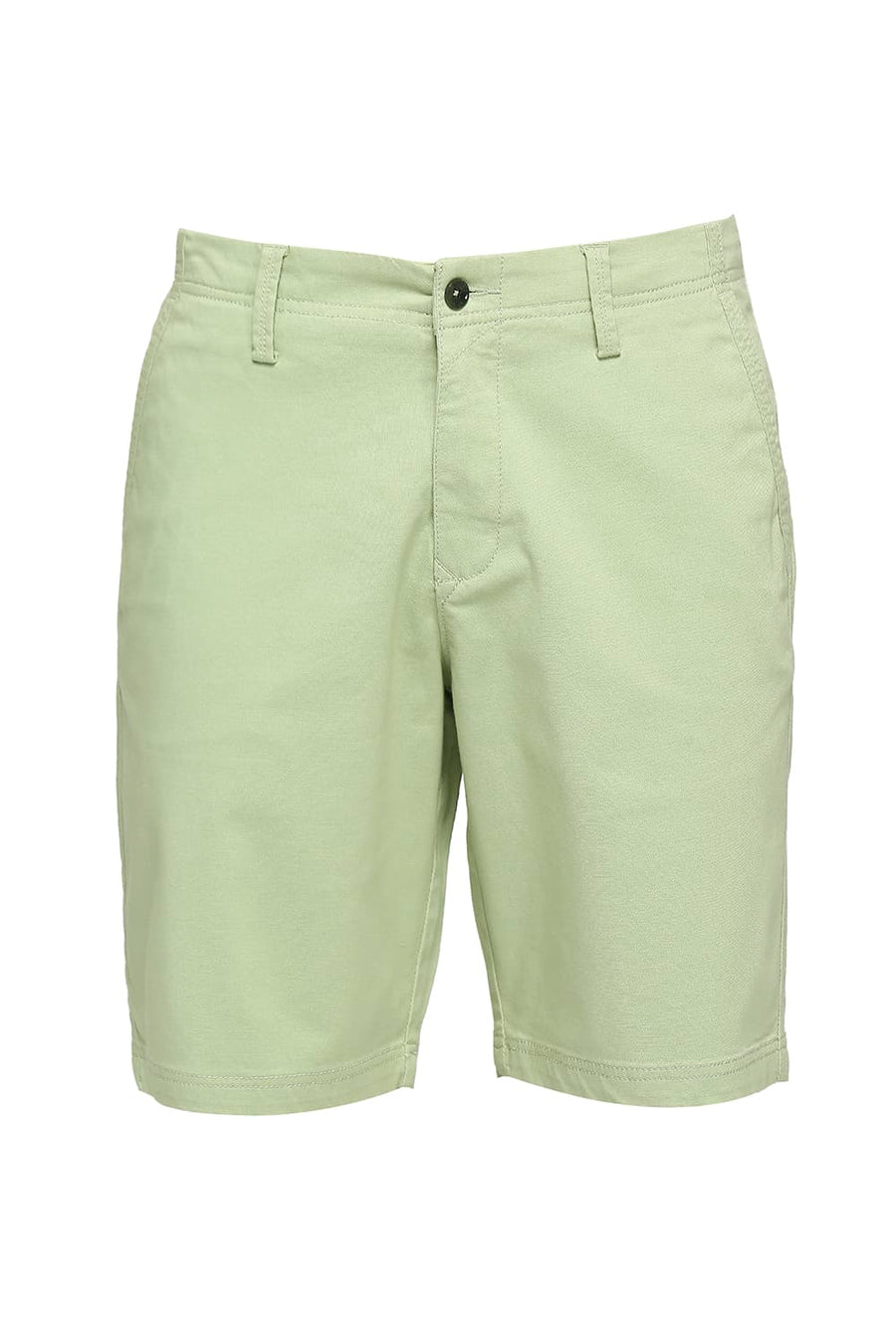 BASICS COMFORT FIT ASPEN GREEN COTTON STRETCH DOBBY WOVEN SHORTS