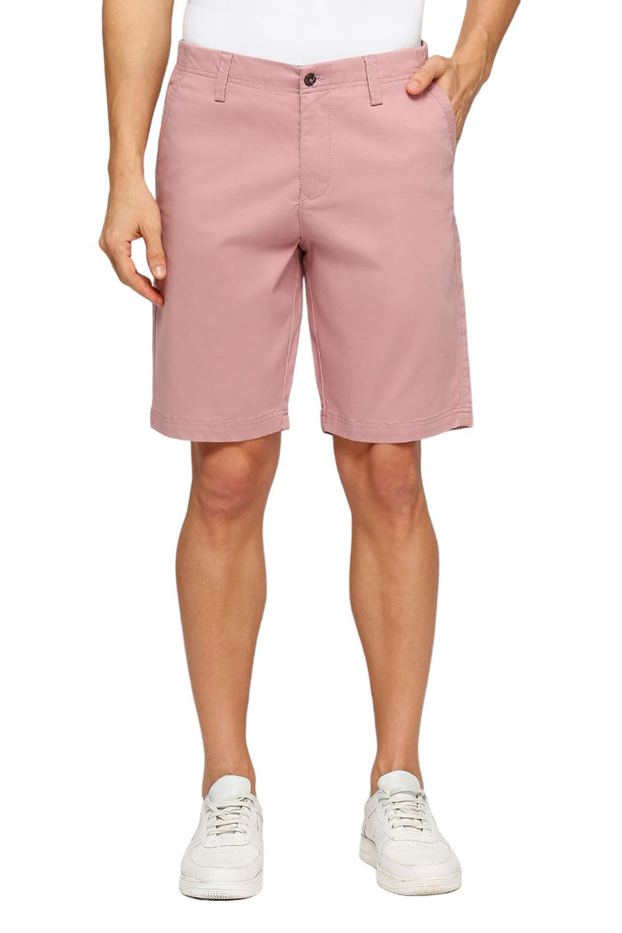 BASICS COMFORT FIT BURL WOOD COTTON STRETCH DOBBY WOVEN SHORTS