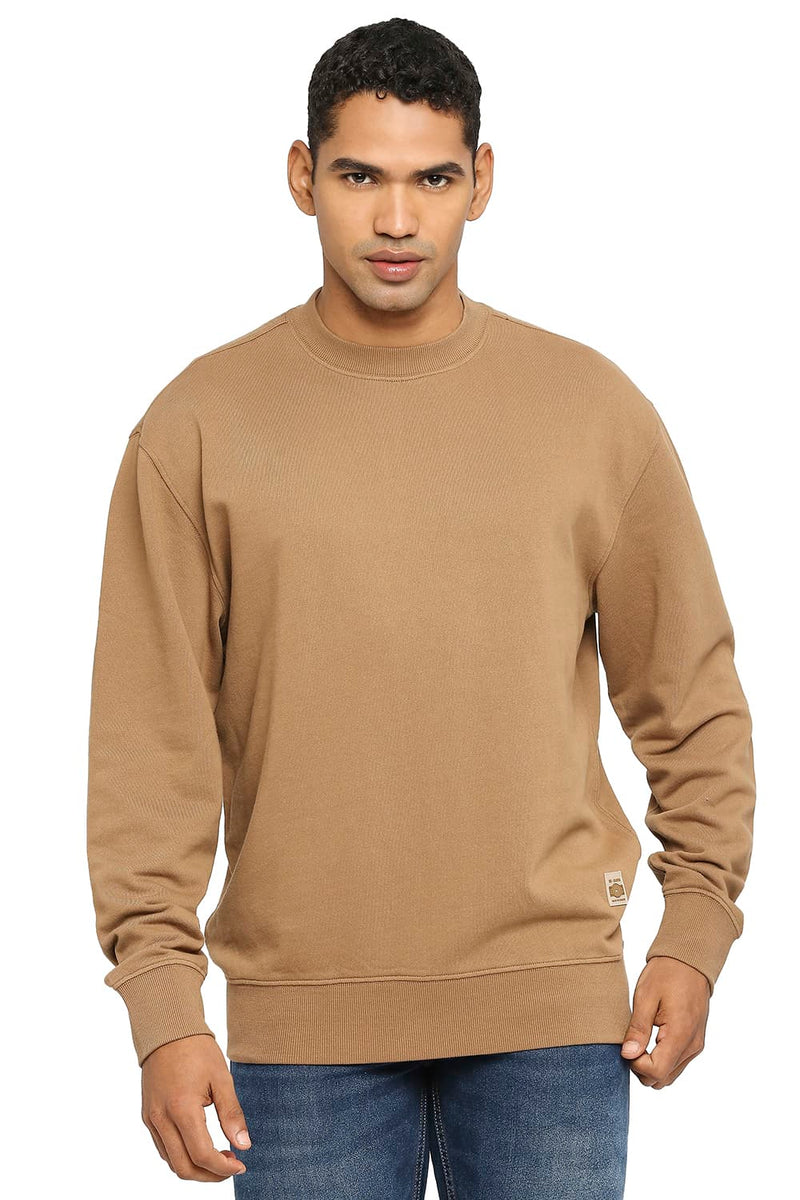 COMFORT FIT COTTON NON BRUSHED FLEECE PULLOVER SWEATSHIRT