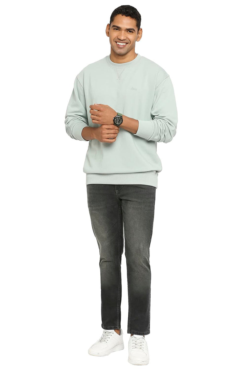 COMFORT FIT COTTON NON BRUSHED FLEECE PULLOVER SWEATSHIRT