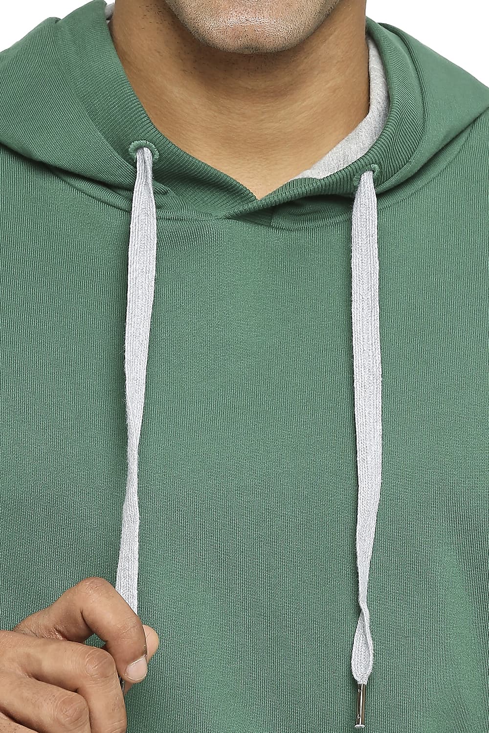 COMFORT FIT COTTON NON BRUSHED FLEECE HOOD PULLOVER SWEATSHIRT