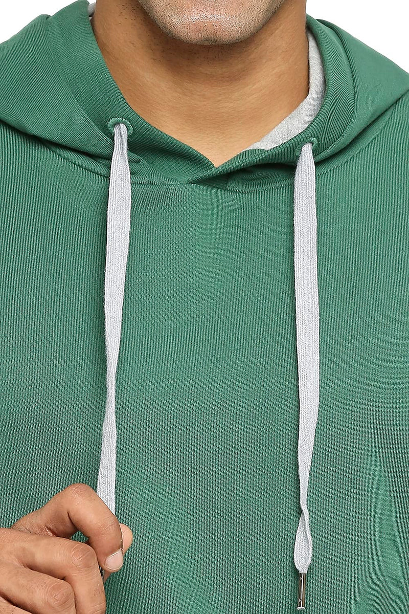 COMFORT FIT COTTON NON BRUSHED FLEECE HOOD PULLOVER SWEATSHIRT