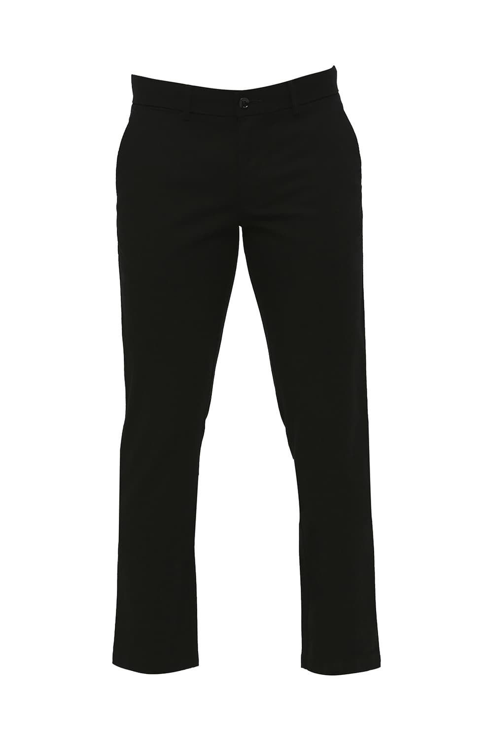 BASICS TAPERED FIT COTTON STRETCH DOBBY TROUSERS