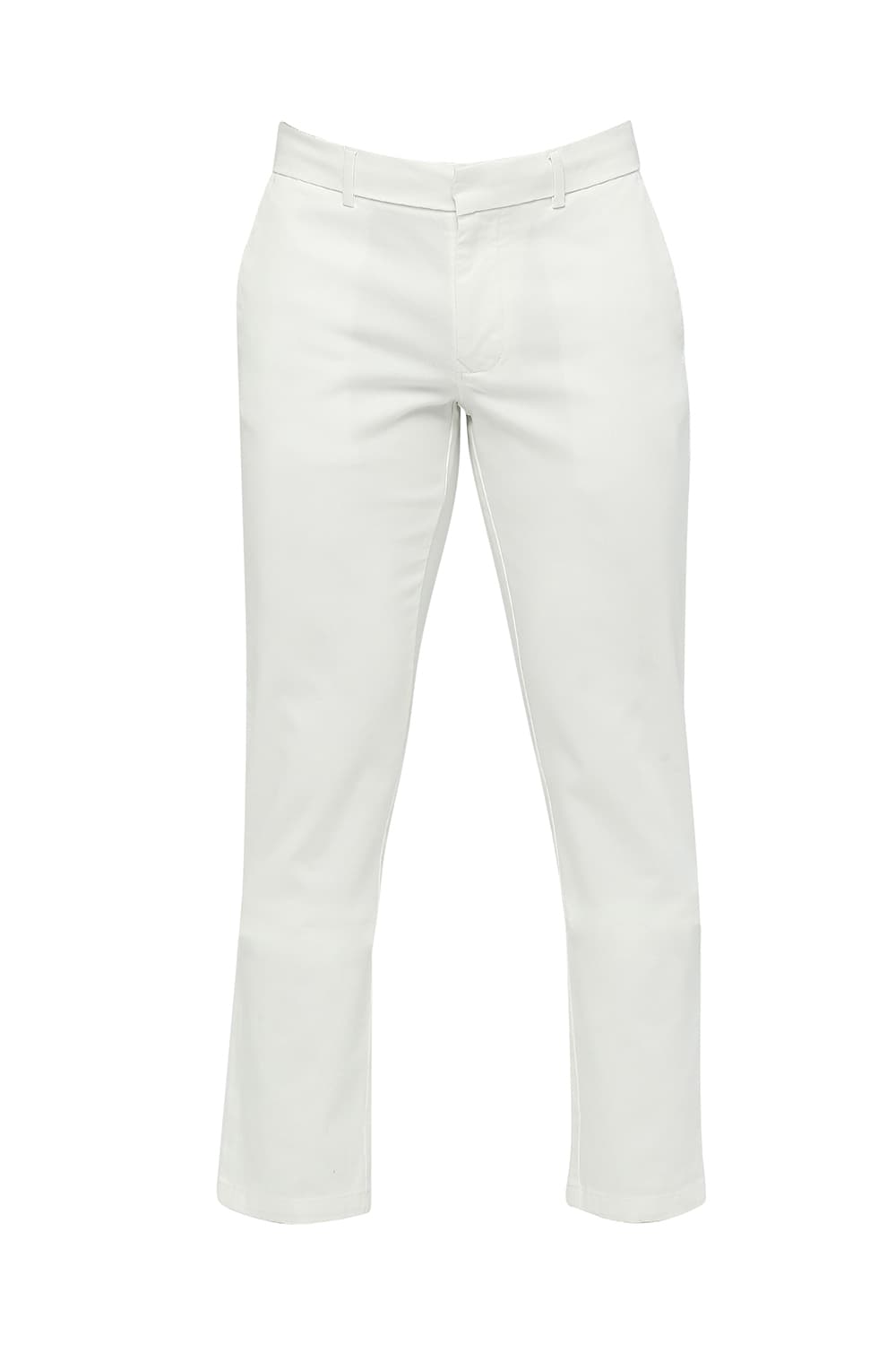 BASICS TAPERED FIT COTTON STRETCH DOBBY TROUSERS