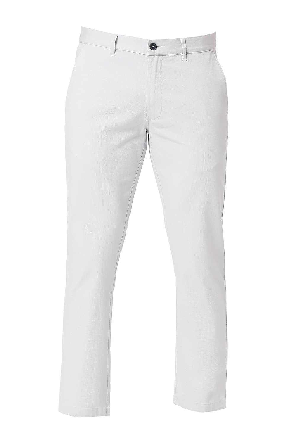 TAPERED FIT COTTON STRETCH DOBBY TROUSERS