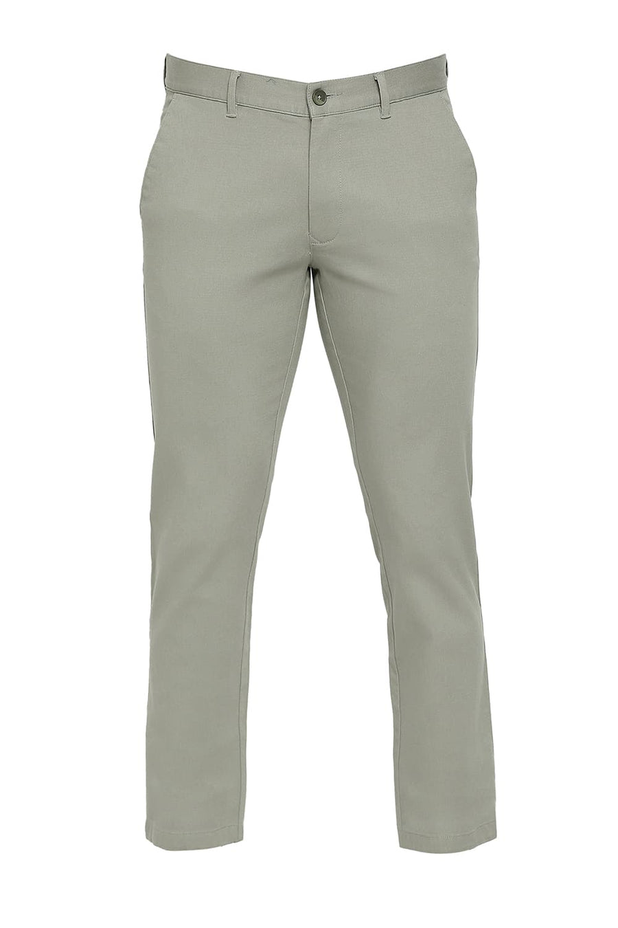 BASICS TAPERED FIT GREEN BAY COTTON STRETCH DOBBY TROUSERS