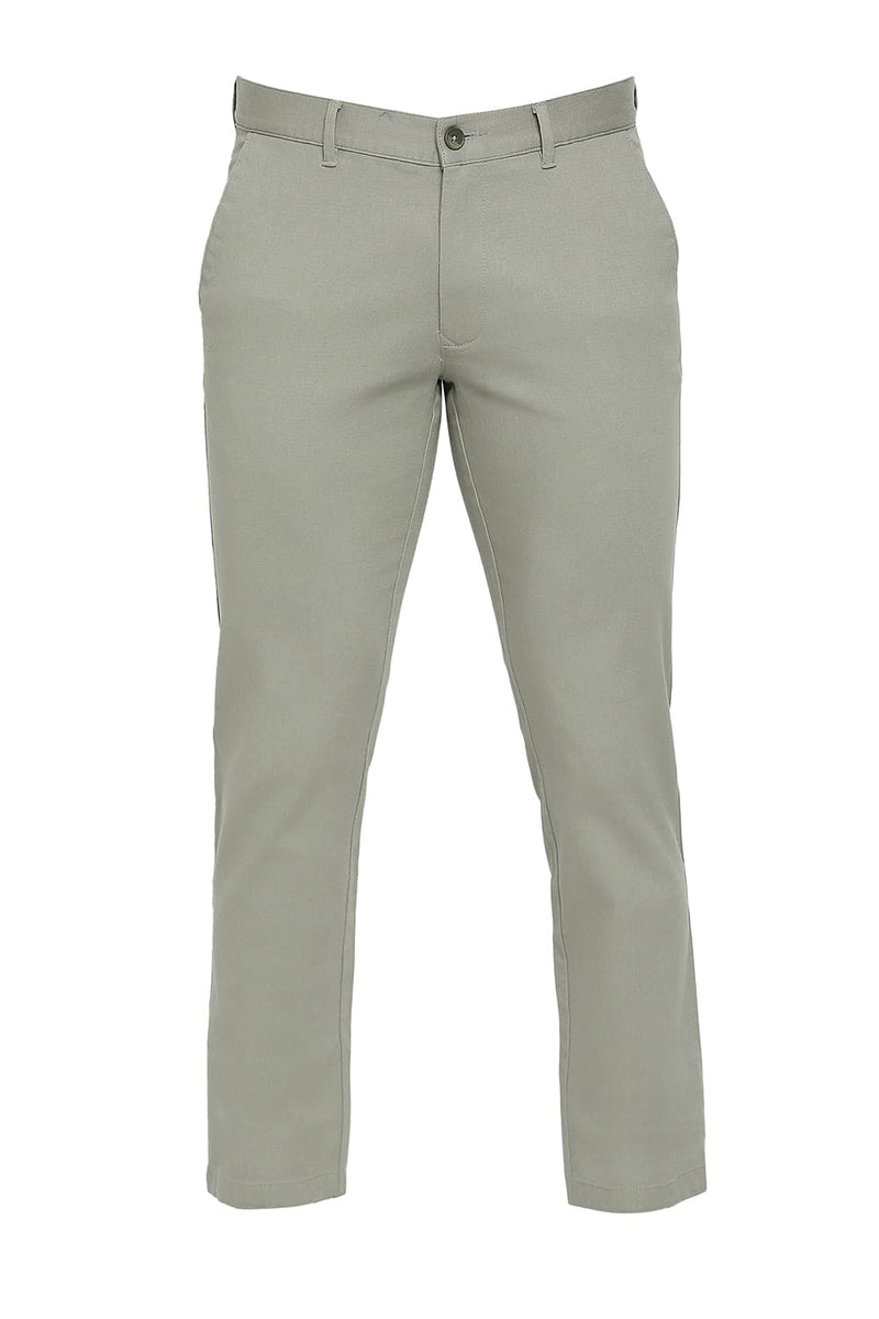 TAPERED FIT COTTON STRETCH DOBBY TROUSERS