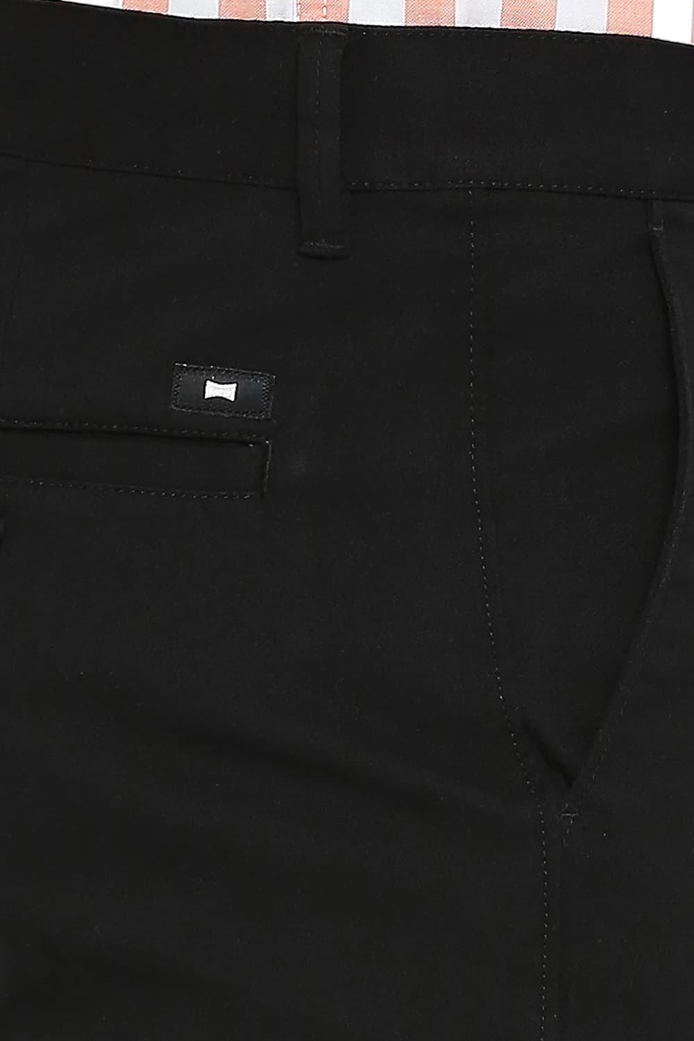 TAPERED FIT COTTON STRETCH DOBBY TROUSERS