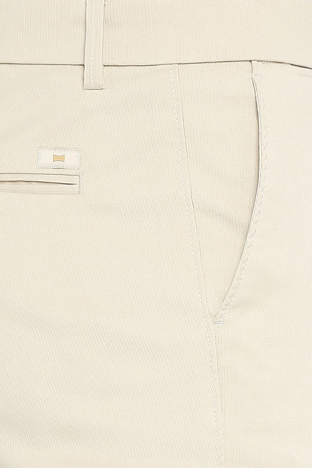 BASICS TAPERED FIT COTTON STRETCH DOBBY TROUSERS