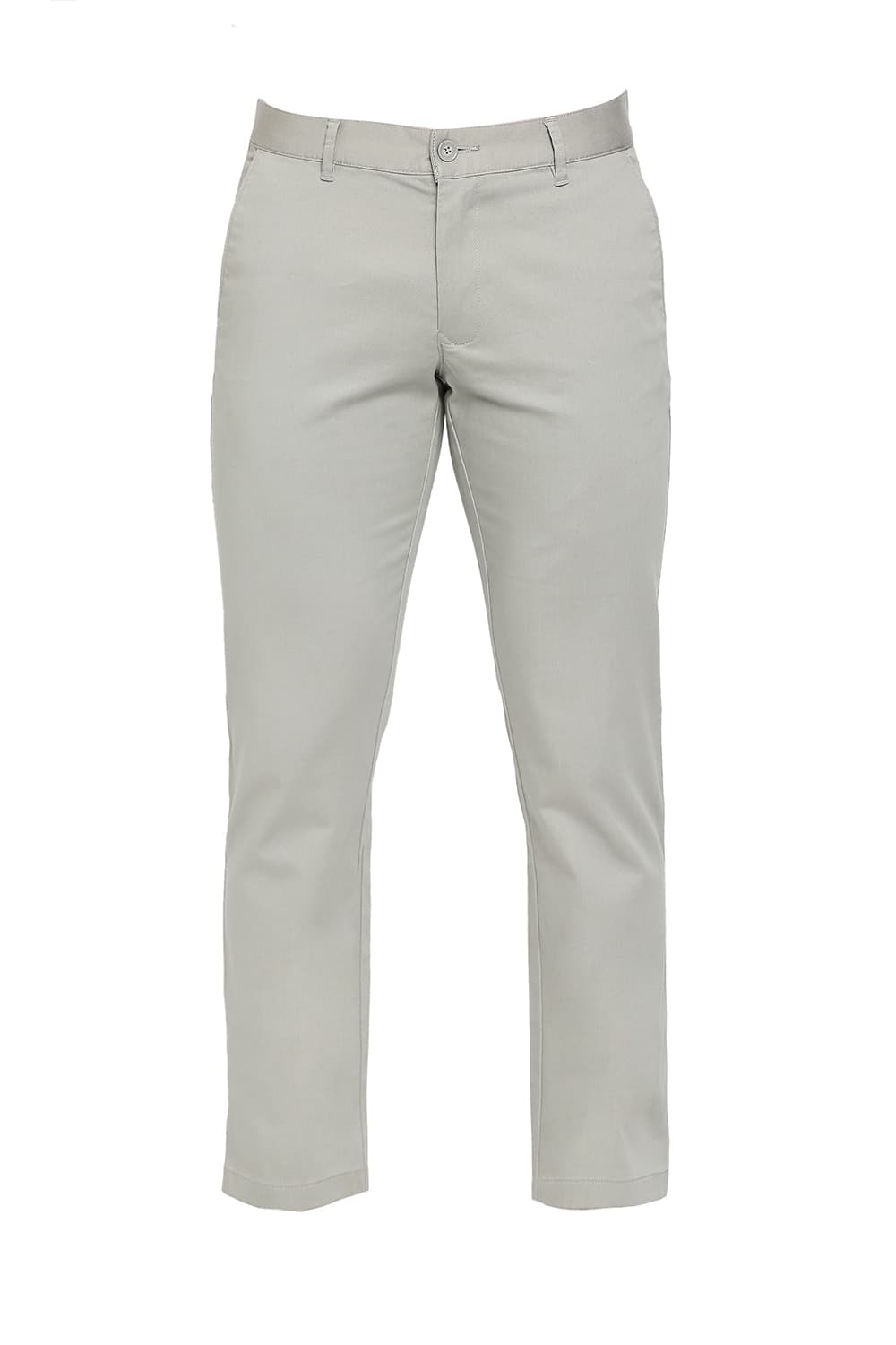 BASICS TAPERED FIT COTTON STRETCH DOBBY TROUSERS