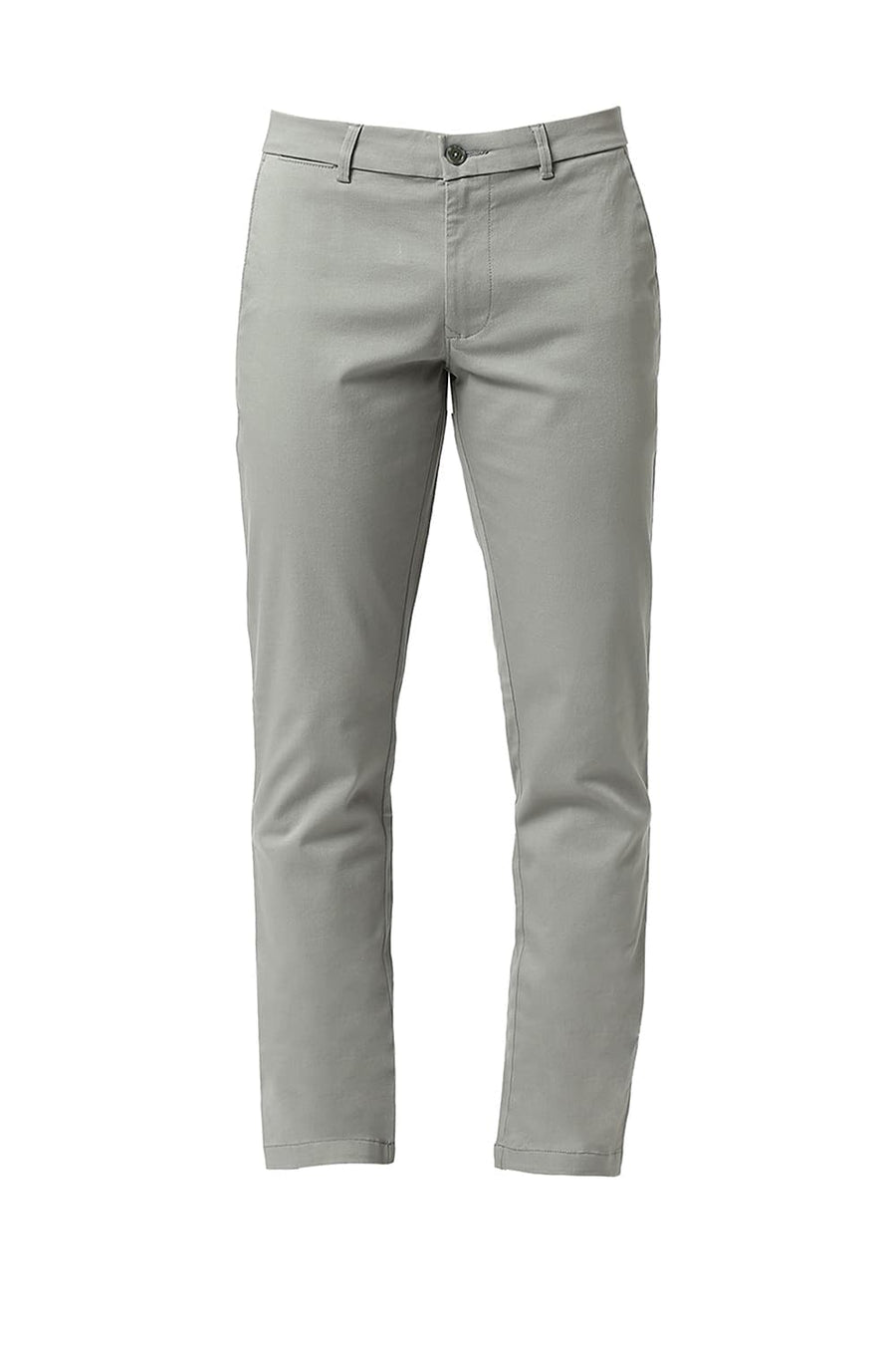 BASICS TAPERED FIT CHARCOAL GREY COTTON STRETCH DOBBY TROUSERS