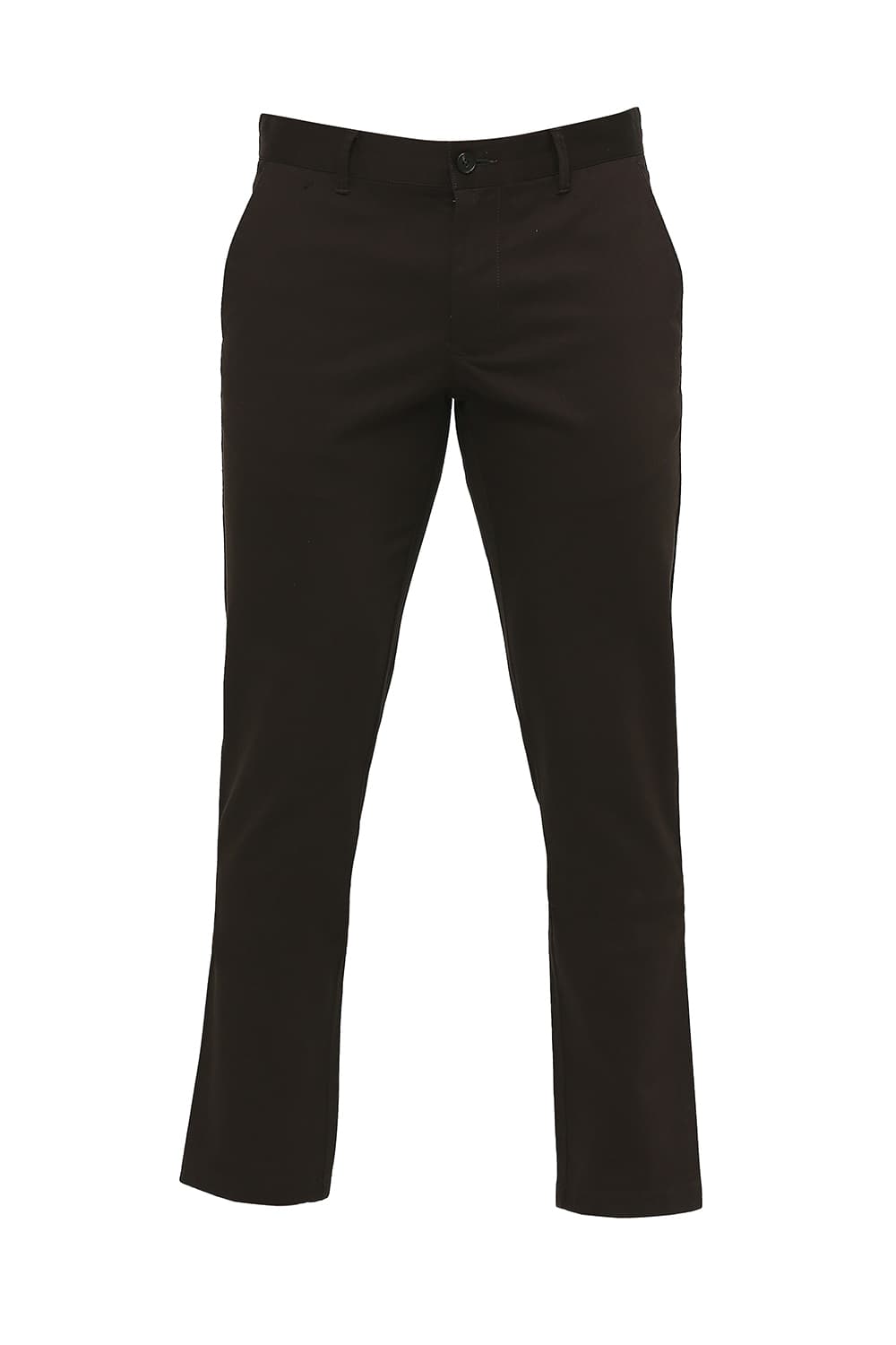 BASICS TAPERED FIT COTTON STRETCH DOBBY TROUSERS