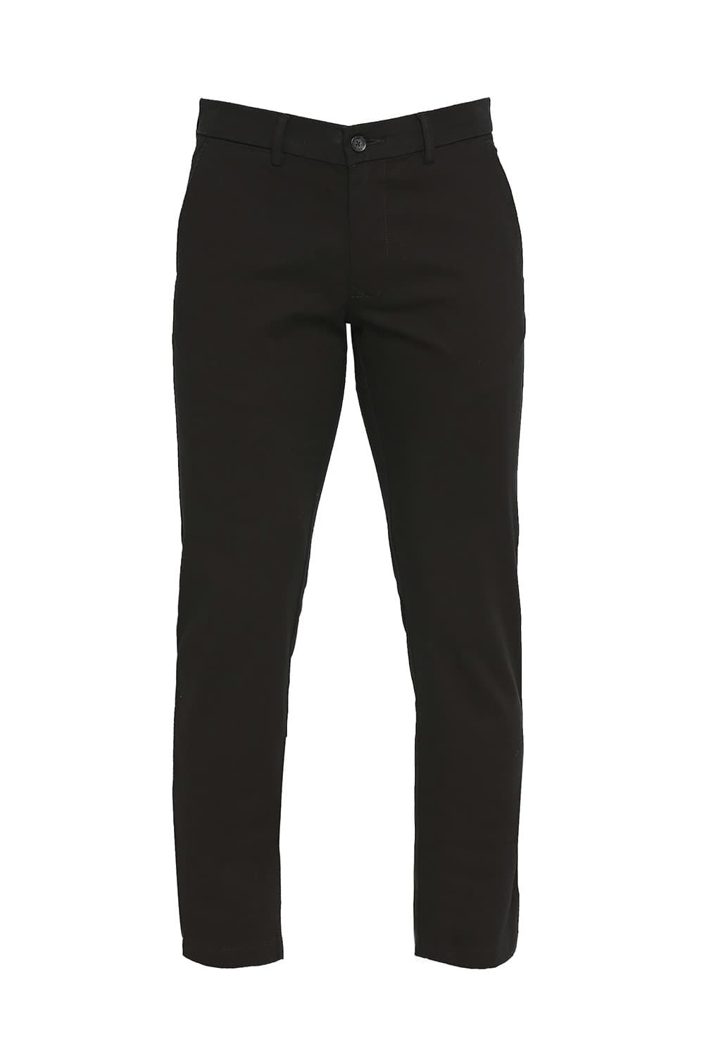 BASICS TAPERED FIT COTTON STRETCH DOBBY TROUSERS