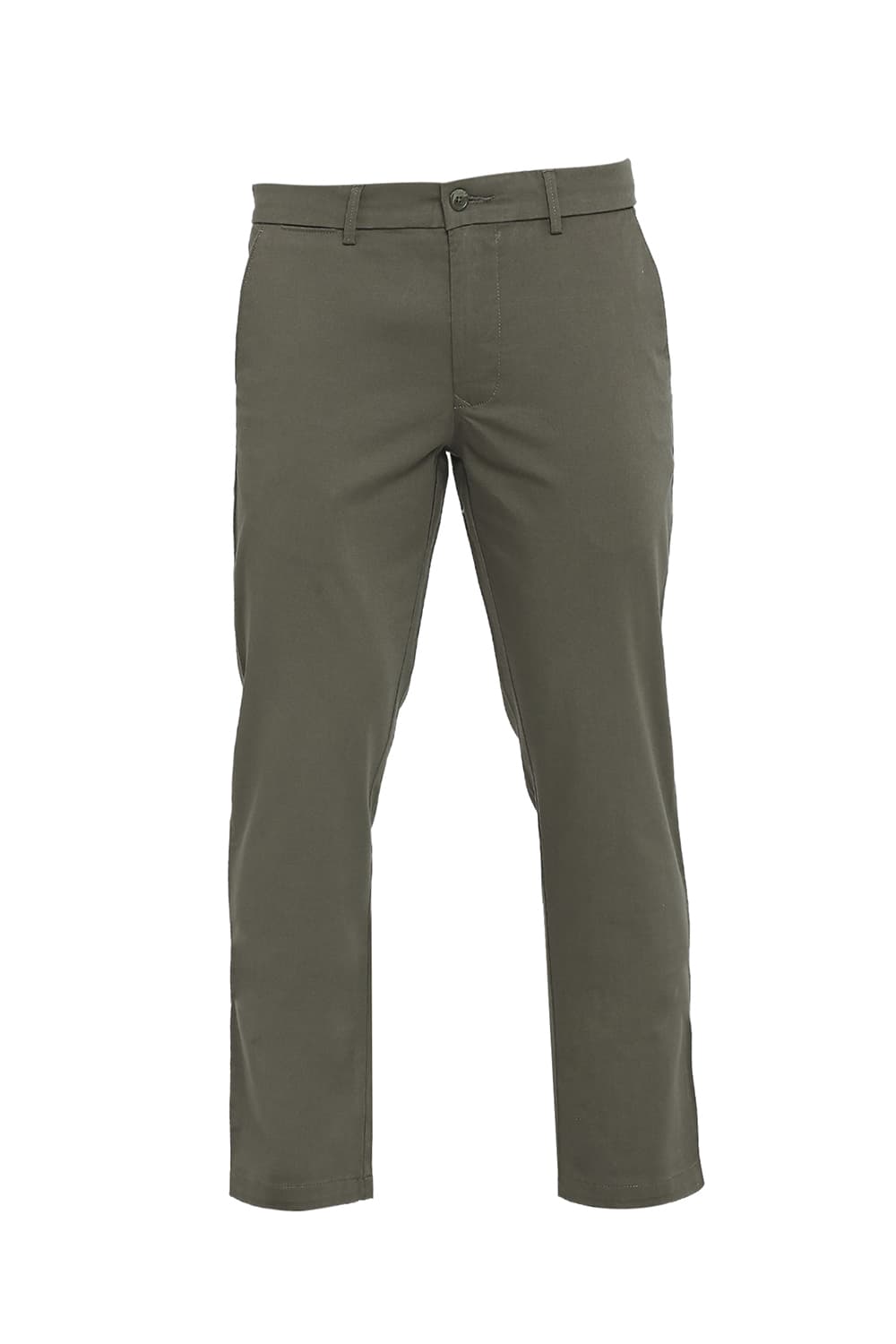 BASICS TAPERED FIT COTTON STRETCH DOBBY TROUSERS