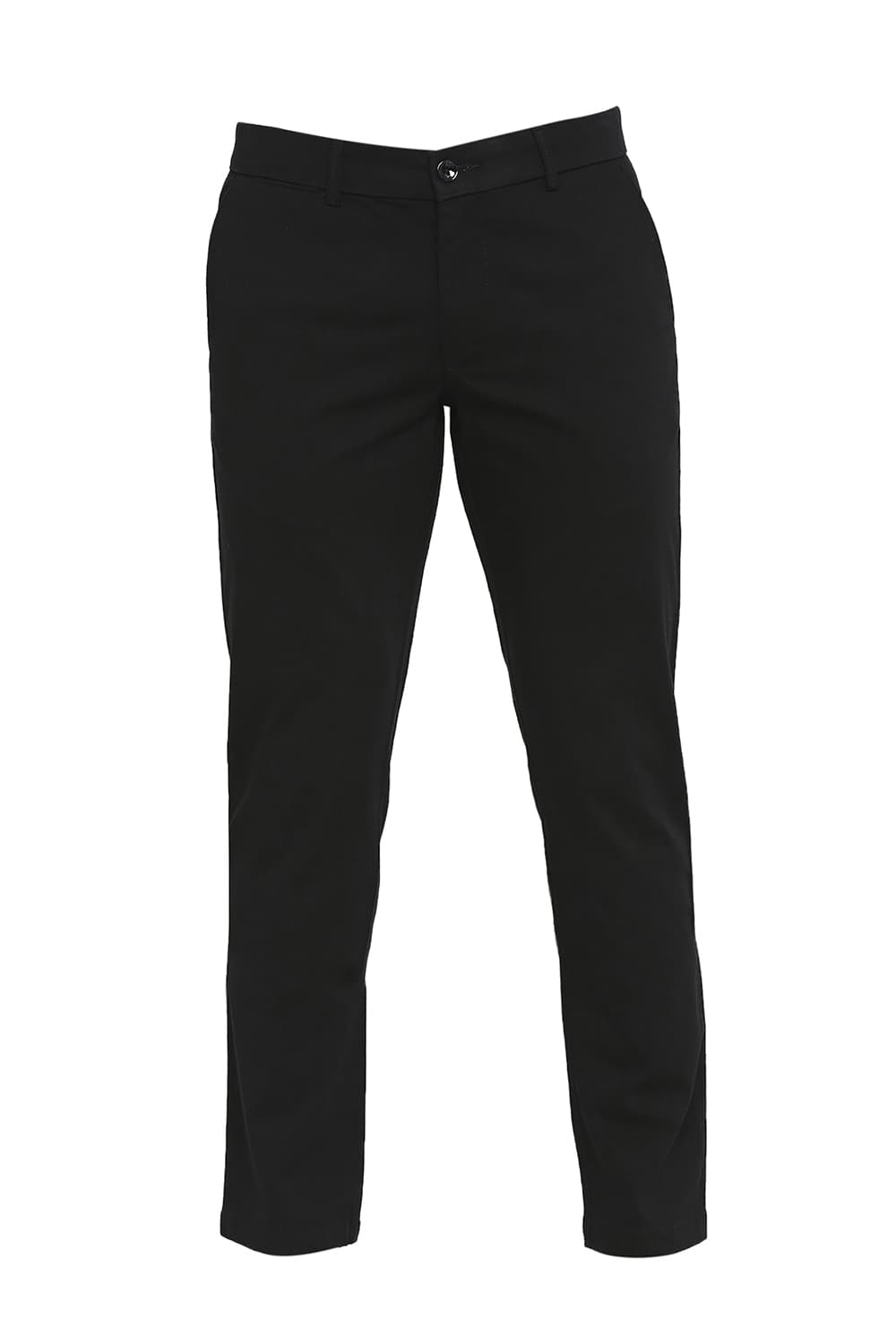 BASICS TAPERED FIT COTTON STRETCH DOBBY TROUSERS